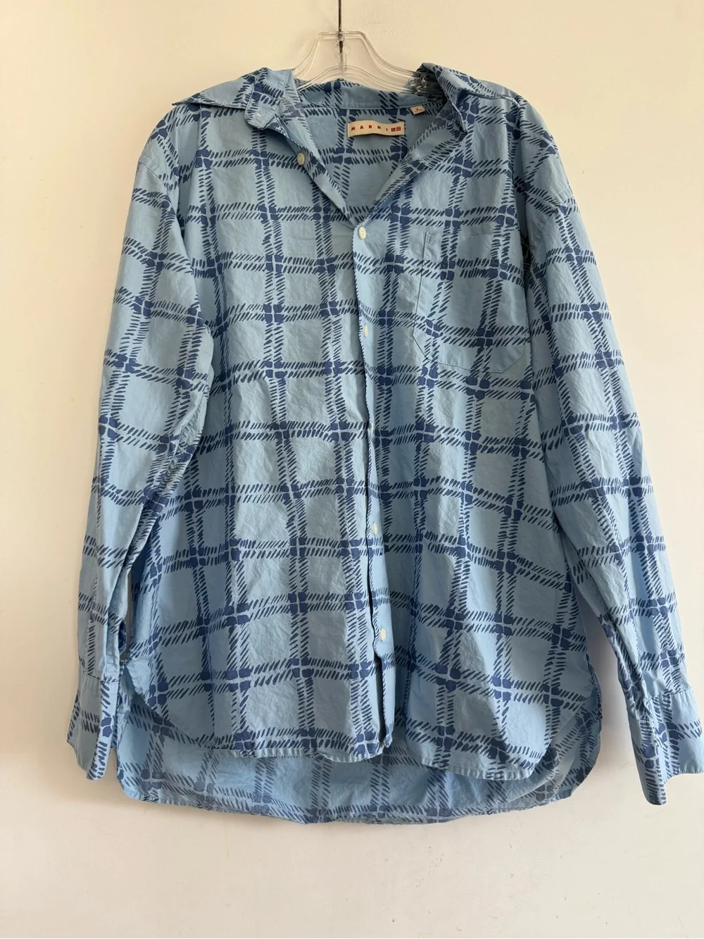 Uniqlo x Marni Men’s Blue Check Cotton Shirt M